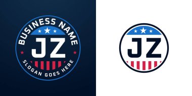 Vatansever JZ Logo Tasarımı. Amerikan Bayrağı ve Yıldızı olan JZ Logosu, Vatansever Tasarım
