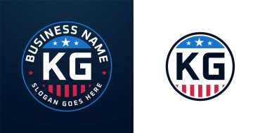 Vatansever KG Logo Tasarımı. Amerikan Bayrağı ve Yıldızı olan KG Logosu, Vatansever Tasarım