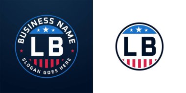 Vatansever LB Logo Tasarımı. Amerikan Bayrağı ve Yıldızı olan LB Logosu, Vatansever Tasarım