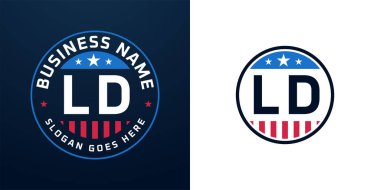 Vatansever LD Logo Tasarımı. Amerikan Bayrağı ve Yıldızı olan LD Logosu, Vatansever Tasarım