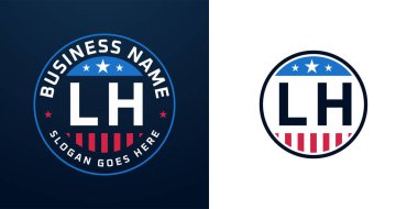 Vatansever LH Logo Tasarımı. Amerikan Bayrağı ve Yıldızı olan LH Logosu, Vatansever Tasarım