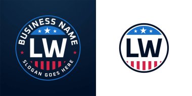 Vatansever LW Logo Tasarımı. Amerikan Bayrağı ve Yıldızı olan LW Logosu, Vatansever Tasarım