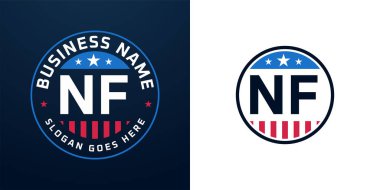 Vatansever NF Logo Tasarımı. Amerikan Bayrağı ve Yıldızı olan NF Logosu, Vatansever Tasarım