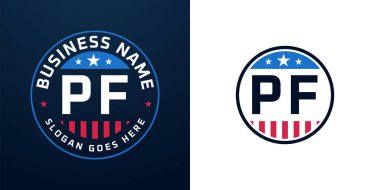 Vatansever PF Logo Tasarımı. Amerikan Bayrağı ve Yıldızı olan PF Logosu, Vatansever Tasarım