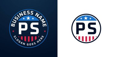 Vatansever PS Logo Tasarımı. Amerikan Bayrağı ve Yıldızı olan PS Logosu, Vatansever Tasarım