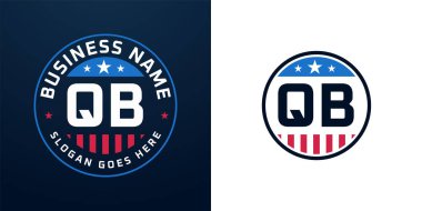 Vatansever QB Logo Tasarımı. Amerikan Bayrağı ve Yıldızı olan QB Logosu, Vatansever Tasarım