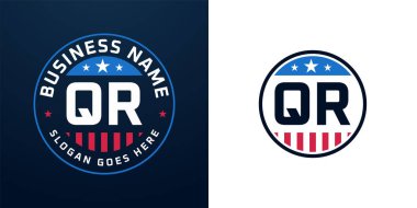 Vatansever QR Logo Tasarımı. Amerikan Bayrağı ve Yıldızı olan QR Logosu, Vatansever Tasarım