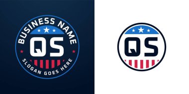 Vatansever QS Logo Tasarımı. Amerikan Bayrağı ve Yıldızı olan QS Logosu, Vatansever Tasarım