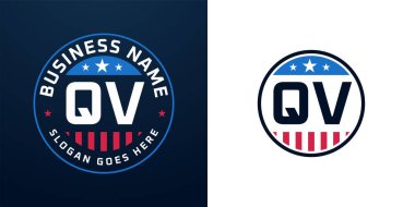 Vatansever QV Logo Tasarımı. Amerikan Bayrağı ve Yıldızı olan QV Logosu, Vatansever Tasarım