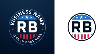 Vatansever RB Logo Tasarımı. Amerikan Bayrağı ve Yıldızı olan RB Logosu, Vatansever Tasarım