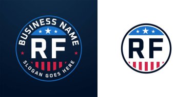 Vatansever RF Logo Tasarımı. Amerikan Bayrağı ve Yıldızı olan RF Logosu, Vatansever Tasarım