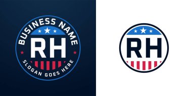 Vatansever RH Logo Tasarımı. Amerikan Bayrağı ve Yıldızı olan RH Logosu, Vatansever Tasarım