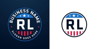 Vatansever RL Logo Tasarımı. Amerikan Bayrağı ve Yıldızı olan RL Logosu, Vatansever Tasarım