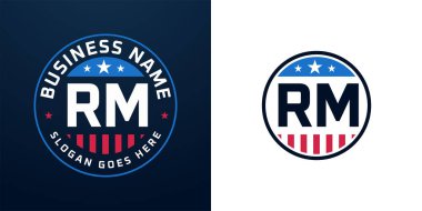 Vatansever RM Logo Tasarımı. Amerikan Bayrağı ve Yıldızı olan RM Logosu, Vatansever Tasarım