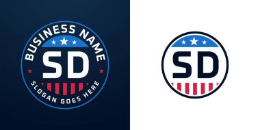 Vatansever SD Logo Tasarımı. Amerikan Bayrağı ve Yıldızı olan SD Logosu, Vatansever Tasarım