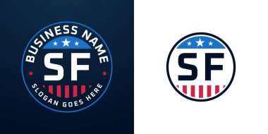 Vatansever SF Logo Tasarımı. Amerikan Bayrağı ve Yıldızı olan SF Logosu, Vatansever Tasarım