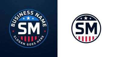 Vatansever SM Logo Tasarımı. Amerikan Bayrağı ve Yıldızı olan SM Logosu, Vatansever Tasarım