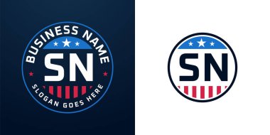 Vatansever SN Logo Tasarımı. Amerikan Bayrağı ve Yıldızı olan SN Logosu, Vatansever Tasarım