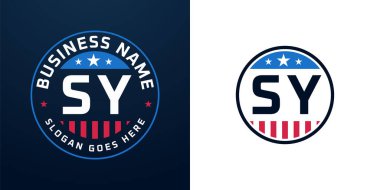 Vatansever SY Logo Tasarımı. Amerikan Bayrağı ve Yıldızı olan SY Logosu, Vatansever Tasarım
