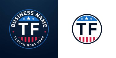 Vatansever TF Logo Tasarımı. Amerikan Bayrağı ve Yıldızı olan TF Logosu, Vatansever Tasarım