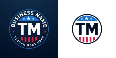 Vatansever TM Logo Tasarımı. Amerikan Bayrağı ve Yıldızı olan TM Logosu, Vatansever Tasarım