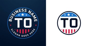 Vatansever To Logo Tasarımı. Amerikan Bayrağı ve Yıldızı ile Logoya Mektup, Vatansever Tasarım