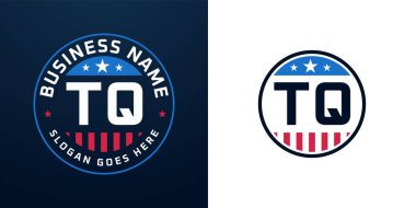 Vatansever TQ Logo Tasarımı. Amerikan Bayrağı ve Yıldızı olan TQ Logosu Vatansever Tasarım