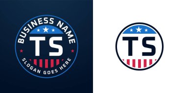 Vatansever TS Logo Tasarımı. Amerikan Bayrağı ve Yıldızı olan TS Harfi, Vatansever Tasarım