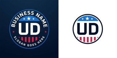 Vatansever UD logo tasarımı. Amerikan Bayrağı ve Yıldızı olan UD Logosu, Vatansever Tasarım