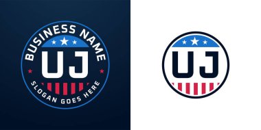 Vatansever UJ Logo Tasarımı. Amerikan Bayrağı ve Yıldızı olan UJ Logosu, Vatansever Tasarım