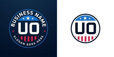 Vatansever UO Logo Tasarımı. Amerikan Bayrağı ve Yıldızı olan UO Logosu, Vatansever Tasarım
