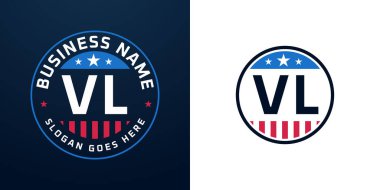 Vatansever VL Logo Tasarımı. Amerikan Bayrağı ve Yıldızı olan VL Logosu, Vatansever Tasarım