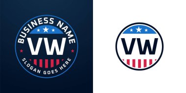 Vatansever Vosvos Logo Tasarımı. Amerikan Bayrağı ve Yıldızı VW Logosu, Vatansever Tasarım