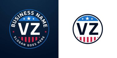 Vatansever VZ Logo Tasarımı. Amerikan Bayrağı ve Yıldızı olan VZ Logosu, Vatansever Tasarım