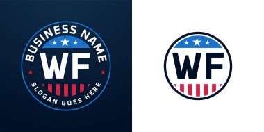Vatansever WF Logo Tasarımı. Amerikan Bayrağı ve Yıldızı olan WF Logosu, Vatansever Tasarım