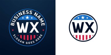Vatansever WX Logo Tasarımı. Amerikan Bayrağı ve Yıldızı olan WX Logosu, Vatansever Tasarım