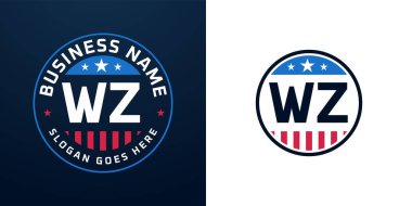 Vatansever WZ Logo Tasarımı. Amerikan Bayrağı ve Yıldızı olan WZ Logosu, Vatansever Tasarım