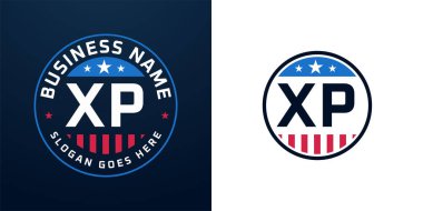 Vatansever XP Logo Tasarımı. Amerikan Bayrağı ve Yıldızı olan XP Logosu, Vatansever Tasarım