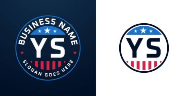 Vatansever YS Logo Tasarımı. Amerikan Bayrağı ve Yıldızı olan YS Harfi, Vatansever Tasarım