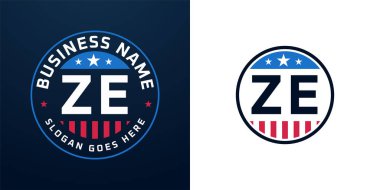 Vatansever ZE logo tasarımı. Amerikan Bayrağı ve Yıldızı olan ZE harfi, Vatansever Tasarım.