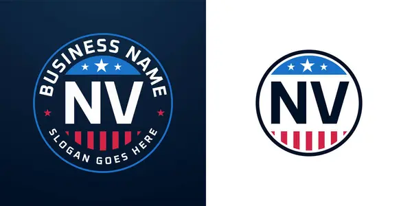 Vatansever NV Logo Tasarımı. Amerikan Bayrağı ve Yıldızı, Vatansever Tasarım NV Logosu