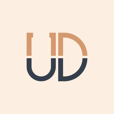 Modern UD Harf Logosu Tasarımı. Tüm işletmeler için yaratıcı ve çok yönlü UD Logo Tasarımı