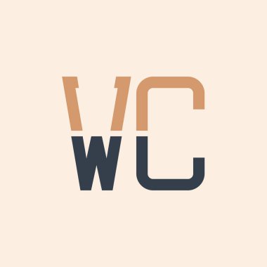Modern WC Letter Logo Tasarımı. Tüm İşletmeler için Yaratıcı ve Çok Yönlü WC Logo Tasarımı