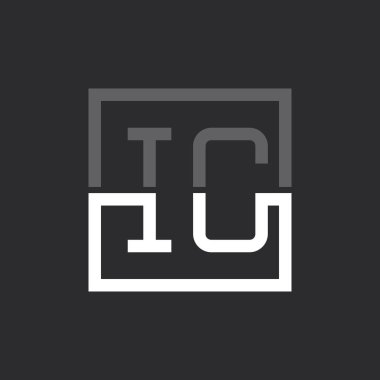 Yaratıcı Modern Minimalist IC Mektup Logosu Tasarımı. Herhangi bir iş için IC Logo Monogramı