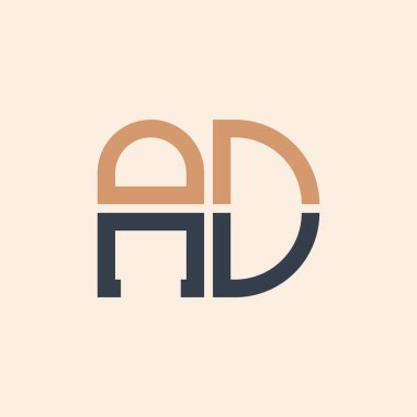 Modern AD Harf Logosu Tasarımı. Yaratıcı ve Çok Yönlü AD Logo Tasarımı Tüm İşletmeler için Uygun