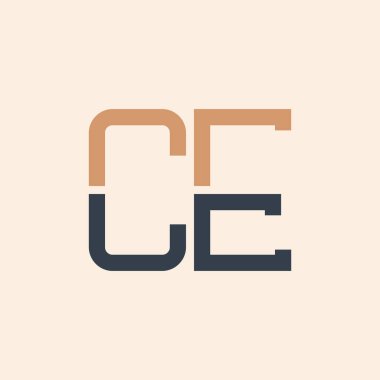 Modern CE Mektup Logosu Tasarımı. Yaratıcı ve Çok Yönlü CE Logosu Tüm İşletmeler için Uygun Tasarım