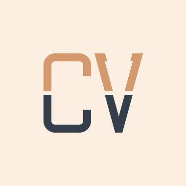 Modern CV Harf Logosu Tasarımı. Tüm İşletmeler için Yaratıcı ve Çok Yönlü CV Logo Tasarımı