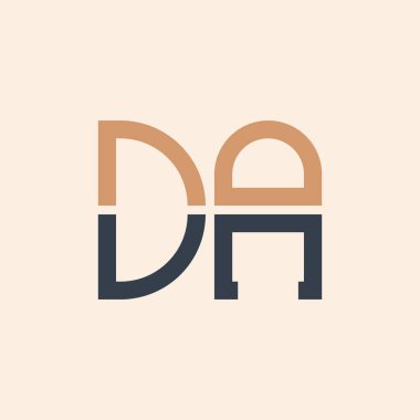 Modern DA Mektup Logosu Tasarımı. Yaratıcı ve Çok Yönlü DA Logosu Tüm İşletmeler için Uygun Tasarım