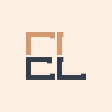 Modern EL Mektup Logosu Tasarımı. Yaratıcı ve Kullanışlı EL Logosu Tüm İşletmeler için Uygun Tasarım