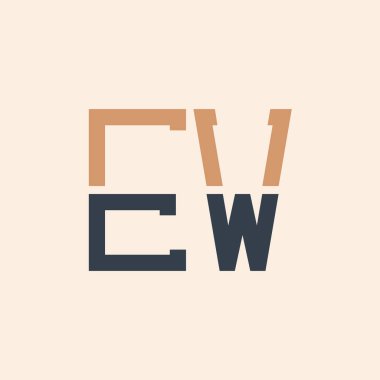 Modern EW Harf Logosu Tasarımı. Tüm İşletmeler için Yaratıcı ve Çok Yönlü EW Logo Tasarımı